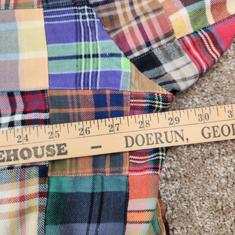 Polo Ralph Lauren Blake Patchwork Plaid Madras Shirt Mens XXL Multi Color Cotton - Picture 6 of 8